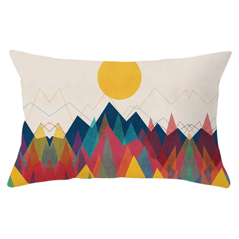 30x50cm Sun Mountain Landscape Pillowcase Decorative Sofa Cushion Case Bed Pillow Cover Home Decor Gift Car Cushion Cover 