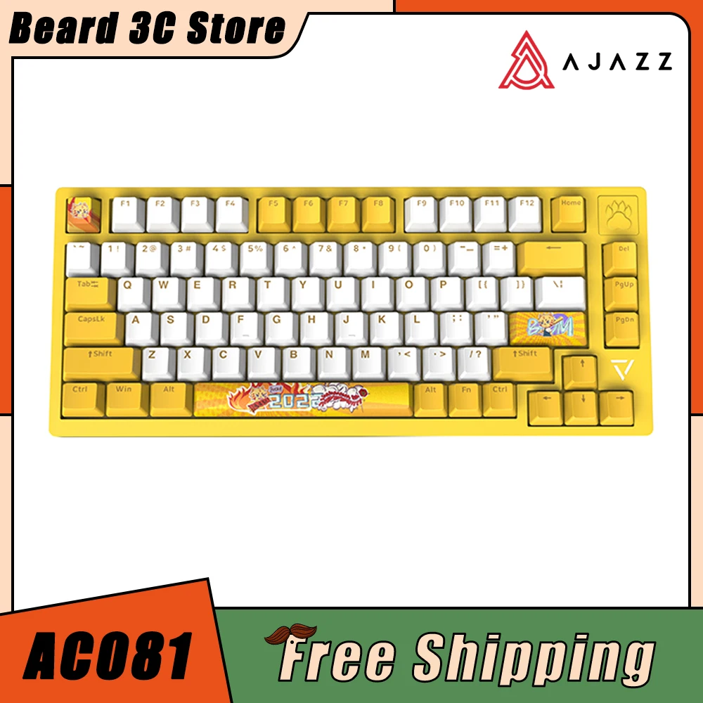 

AJAZZ AC081 Mechanical Keyboard Aluminium Alloy Hot Swap RGB Customizate Gaming Keyboard Custom Programming Pc Gamer Accessories