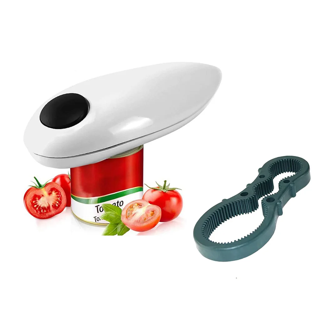 Portable Electric Can Opener Hands Free Electric Tin Opener Battery Powered  One Touch Switch Can Opener for Chef Kids Seniors - AliExpress
