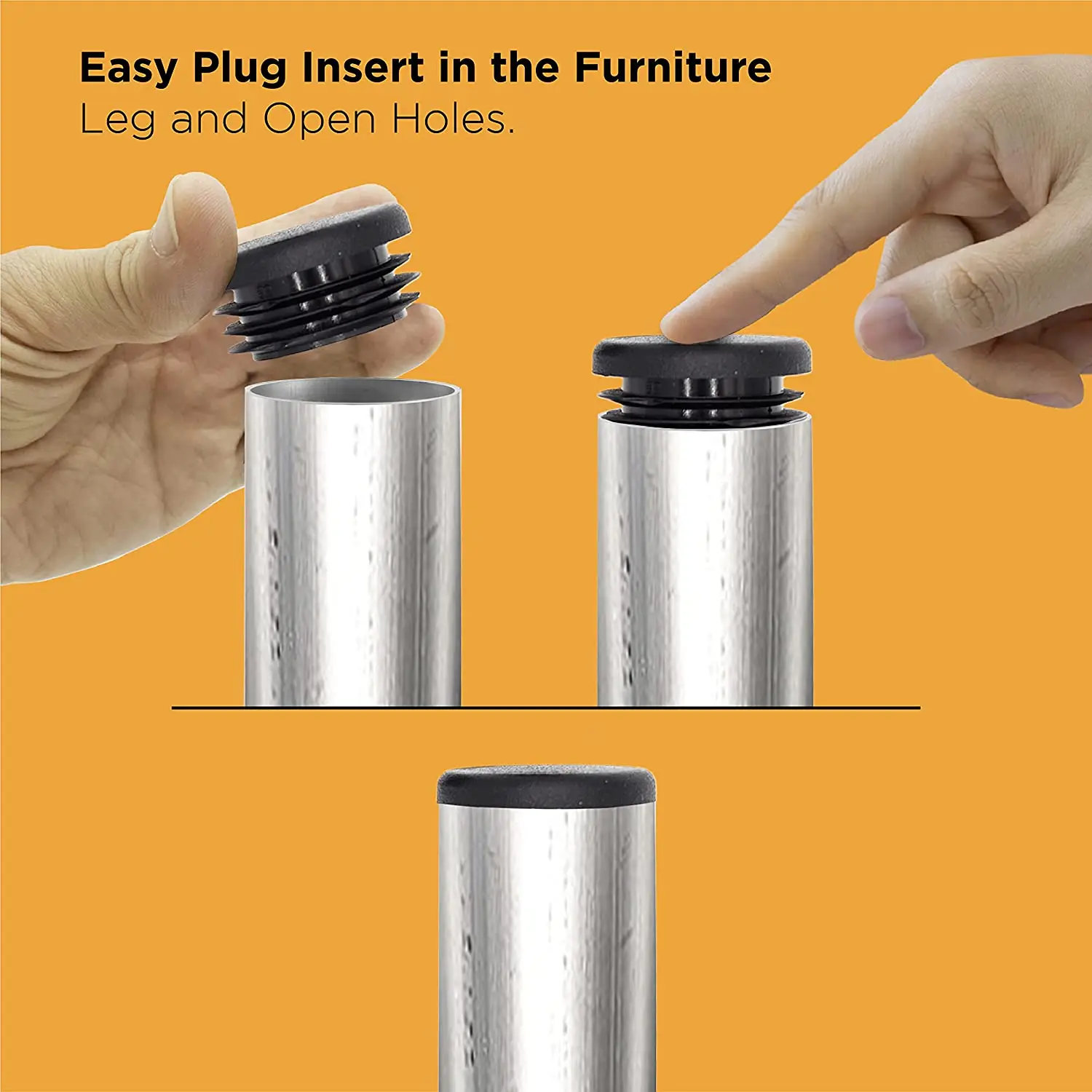 Furniture Leg Plug Blanking End Insert Cap Plastic Furniture Foot Tubing End Cap Equipment Pipe Tube Cover Floor Protector chair leg caps furniture leg caps pipe plugs