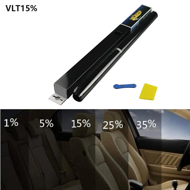 300CM X 50CM Sunshade Film Car Home Tint Film Black Roll 15% VLT Tinting Tools Kit For Car Glass Solar Protection 2
