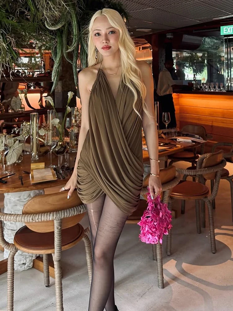 Weird Puss Patchwork Cross Dress Women Elegant Sleeveless Stretch Midnight Birthday Party Clubwear Hottie Skinny Simple Bodycon