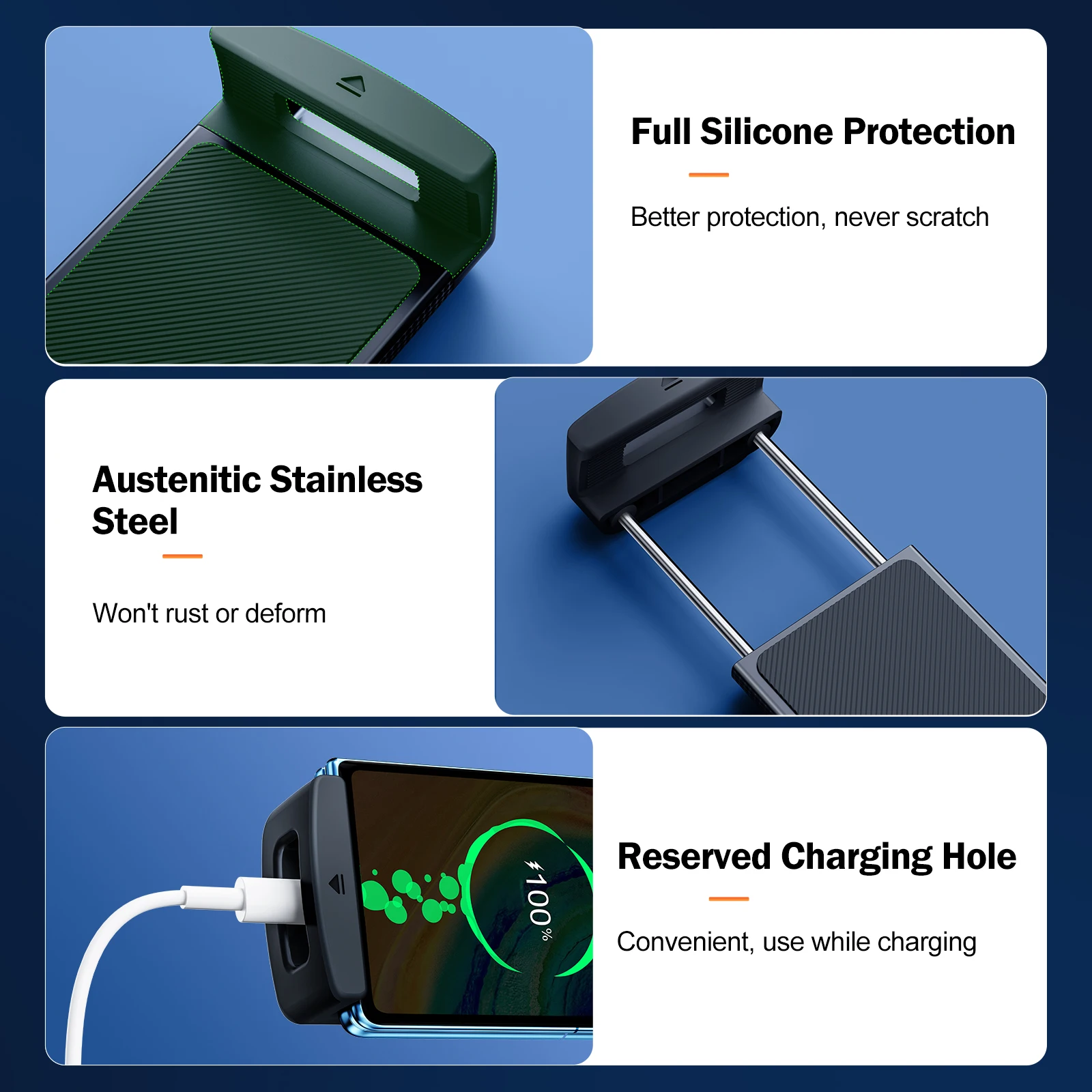 Sb7b753cc92b04aa6a416ce626232b7b8f Car Phone Clip Holder for Air Vent Handsfree Stand for Z Fold Phone Pad Auto Mount Support Car Accessories GPS Stand Mallzona