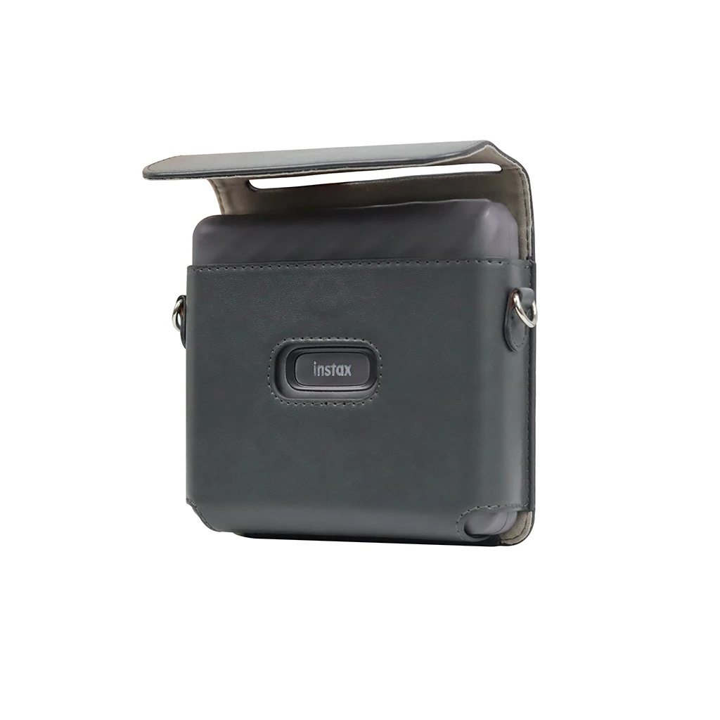 Crystal Case for Fujifilm Instax Link Wide Instant Film Camera Case PU Leather Case with Shoulder Strap Vintage Camera Bag
