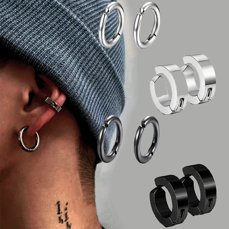 Ear Clip Earrings for Men/Women Stainless Steel Non-Piercing Jewelry 1 pairs