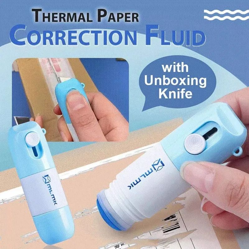 Box Cutter and Privacy Roller Stamp Compact Package Opener Label Concealer and Security Tool for Home Office Mailing Needs