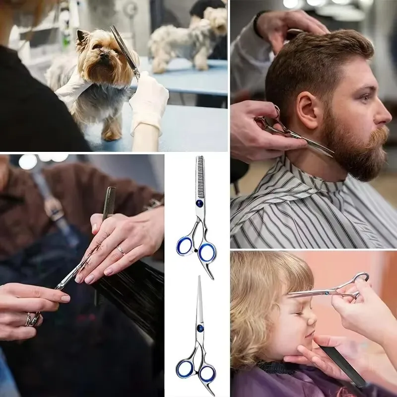 미용 가위 스테인리스 스틸 전문 미용 가위 커팅 가위 숱가위 이발사 가위 홈 살롱용