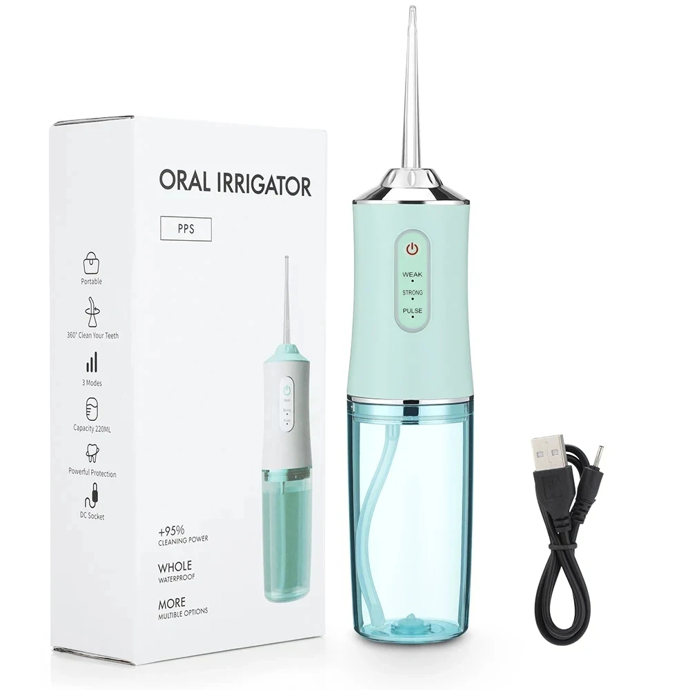 Oral Irrigator Dental Water Flosser Portable Dental Water 3 Modes Teeth Cleaner Toothbrush Oral Hygiene Clean USB Rechargeable - 3