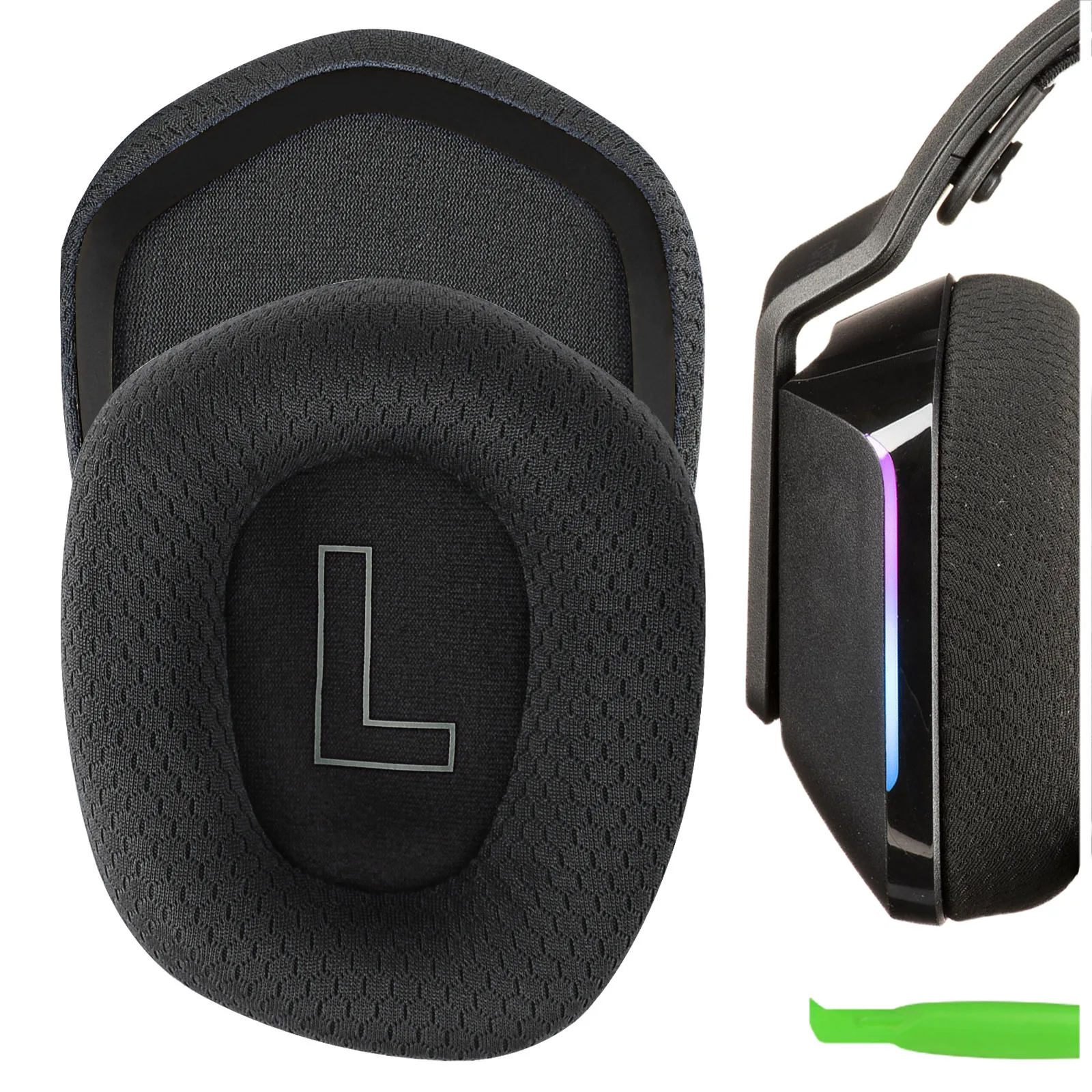 

Geekria Comfort Mesh Fabric Replacement Ear Pads for Logitech G733 Headphones Ear Cushions, Headset Earpads