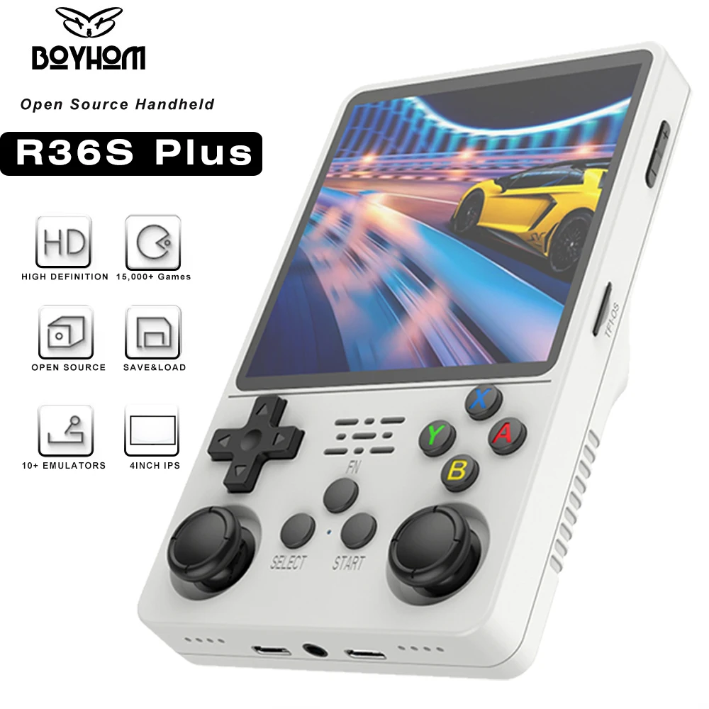 BOYHOM R36PLUS Console portable rétro 4 pouces écran IPS 64GB 128G WiFi NES SNES Game Boy Advance N64 PS1 PSP émulateur 1 BOYHOM R36PLUS Console portable rétro 4 pouces écran IPS 64GB 128G WiFi NES SNES Game Boy Advance N64 PS1 PSP émulateur 1