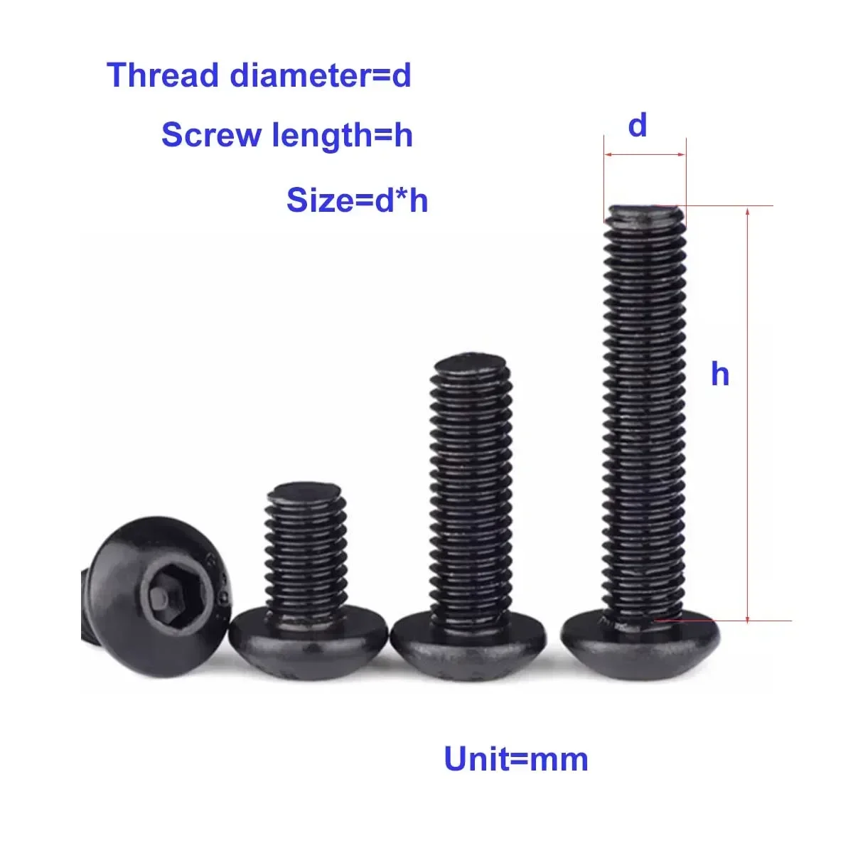 10.9 level half round head hexagon socket screw/round head high-strength bolt M6M8M10M12