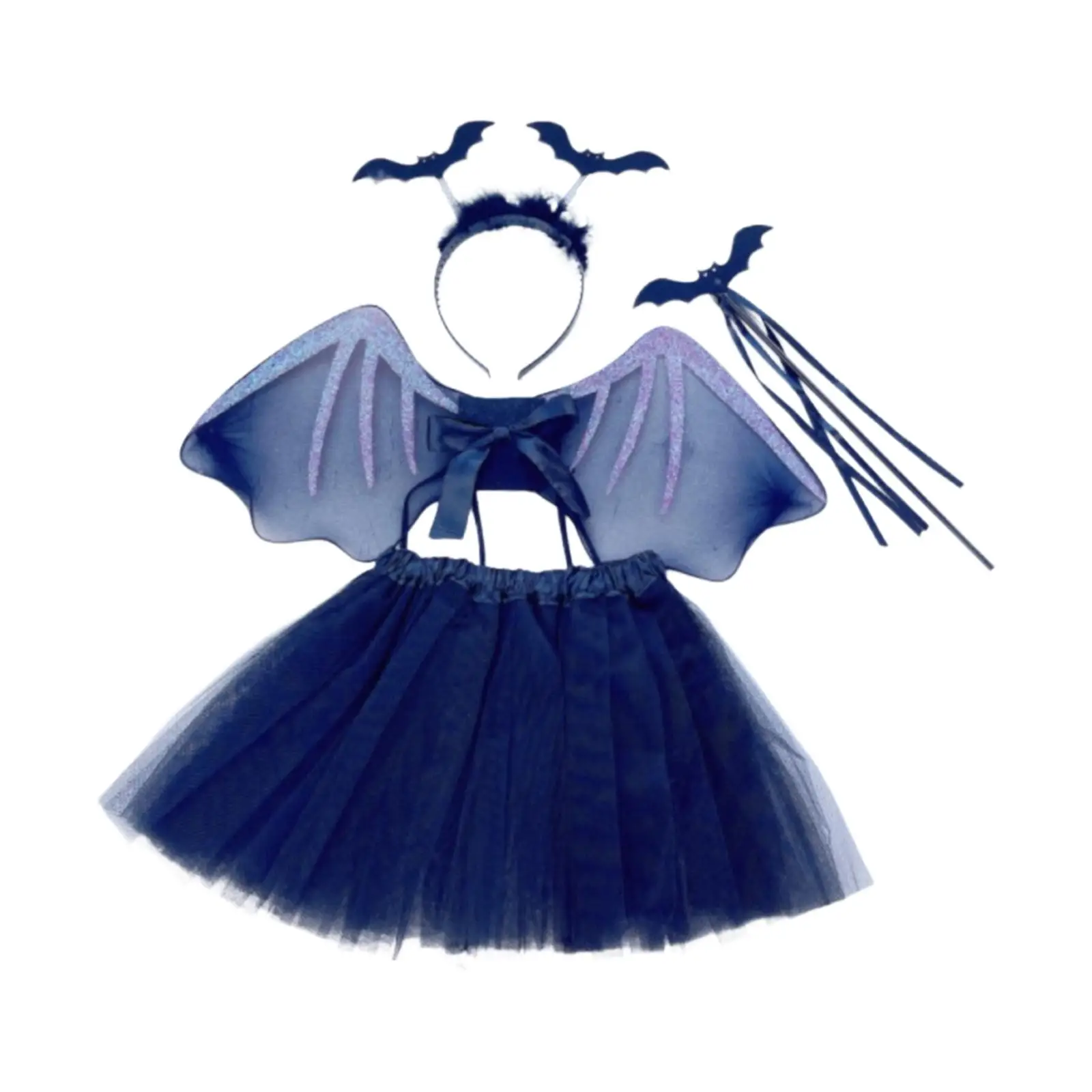 

Halloween Devil Costume for Kids Imaginative Play Angel Wing Tutu Skirts for Nightclub Stage Show Children Fancy Dress Christmas