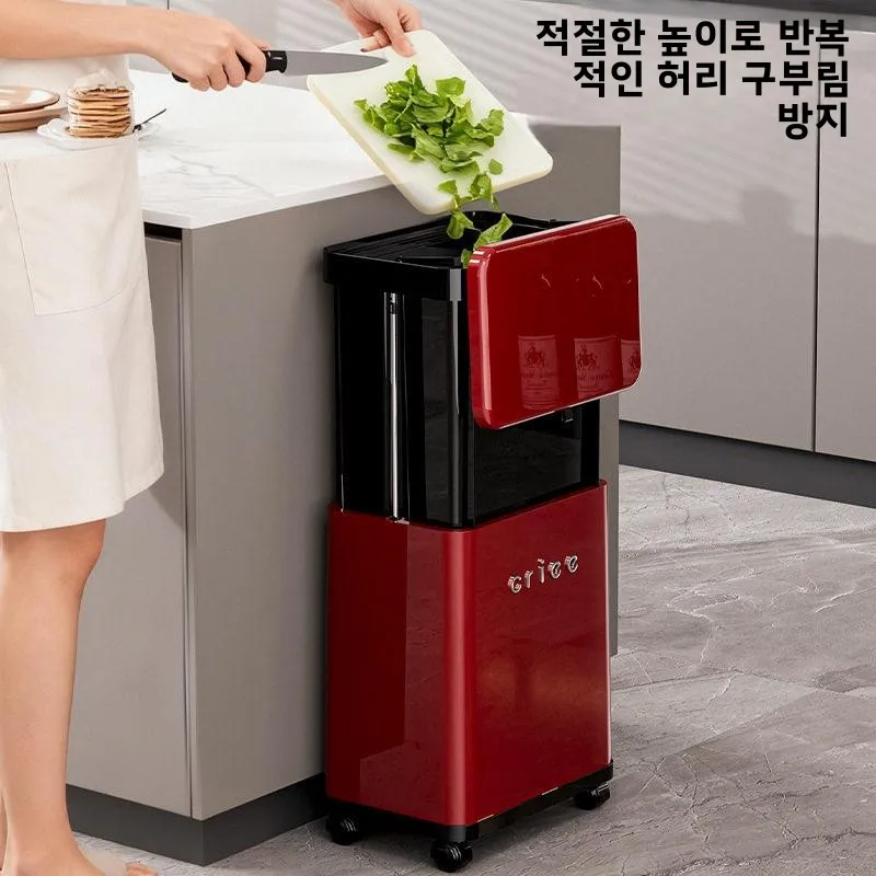 대용량 주방 쓰레기통 뚜껑 포함 바퀴 달린 자동차 커버 스타일 고급스러운 디자인 무상표 등록 상표 없음