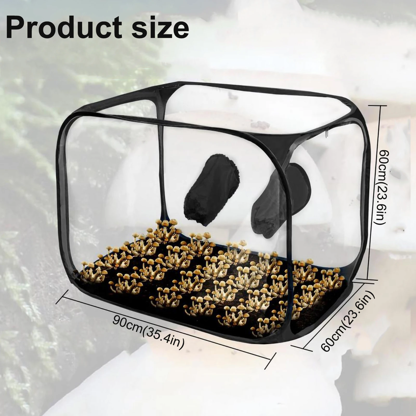 Description Picture 2 of itemFoldable Mushroom Planting Bag Convenient Mushroom Tent Propagation Station Portable Home Vegetable Growing Cultivation Tent Kit