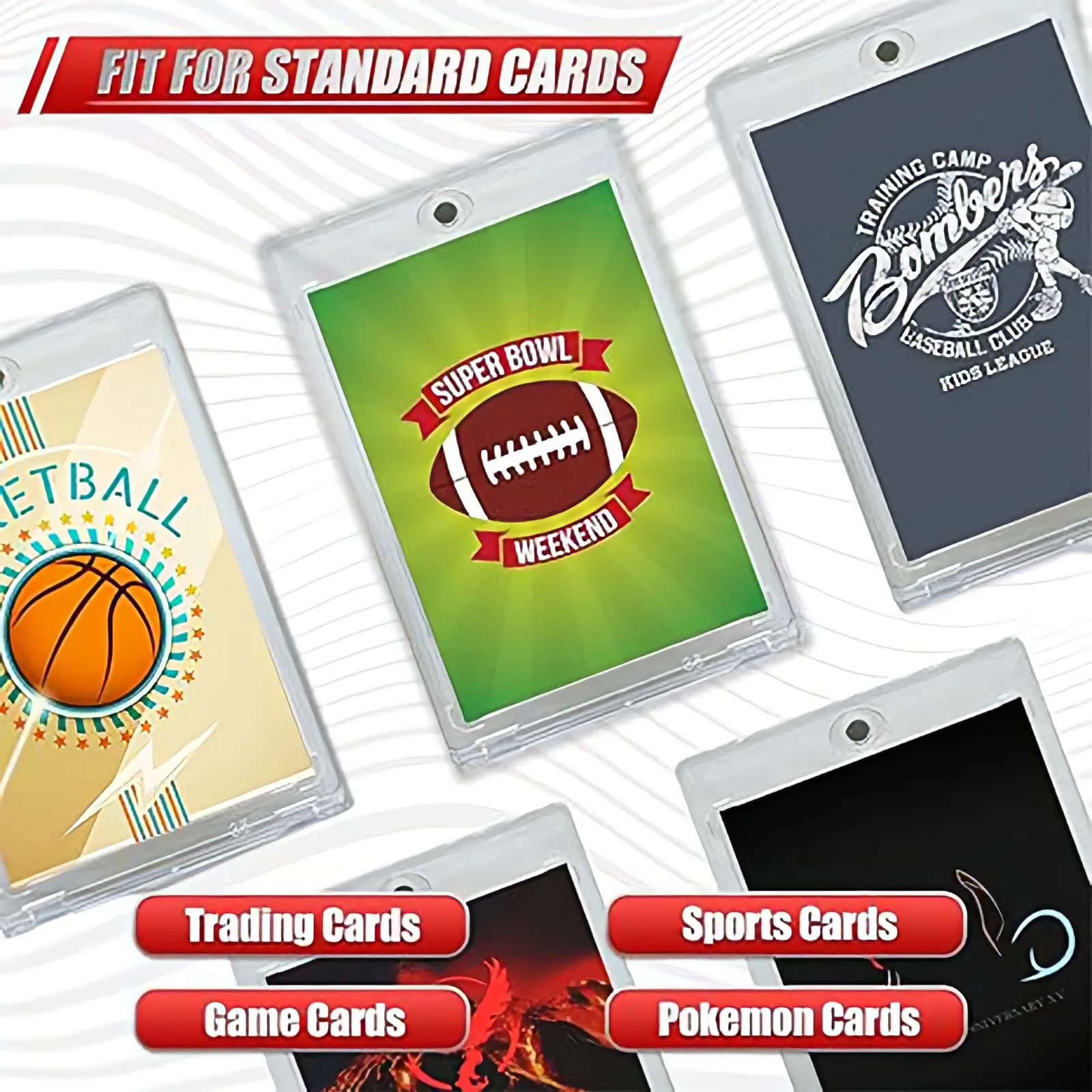 Magnetic Card Holder Set - Premium Display Case for Trading Cards, Sleeves, and More