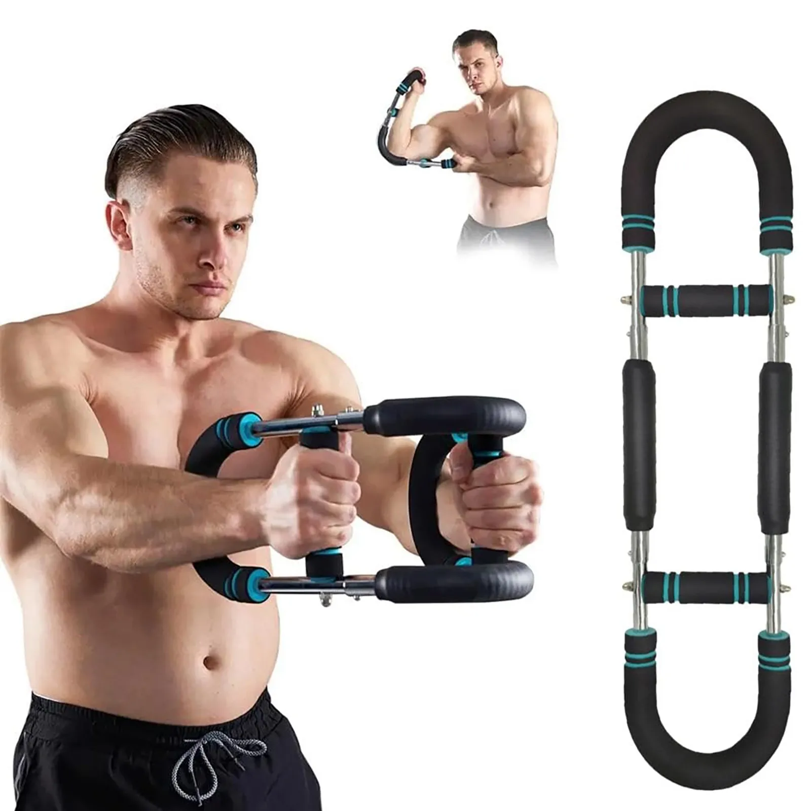 Adjustable Twister Arm Exerciser U-Shaped Wrist Strength Trainer Home Chest Expander Shoulder Arm and Chest Exercise