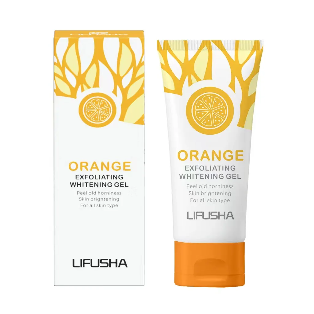 Orange Exfoliating Gel Scrub Cream Shrink Pores Orange Body Scrub Brightening Body Exfoliator For Women Skin Whitening Peeling_voghion.com