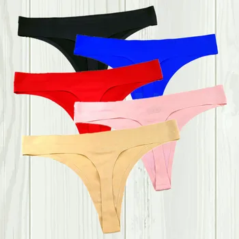 S-XL Mutandine perizoma senza cuciture ad asciugatura rapida Taglio laser Sport Intimo sexy da donna Mutandine giornaliere Invisibile Nessuna traccia G-String 1