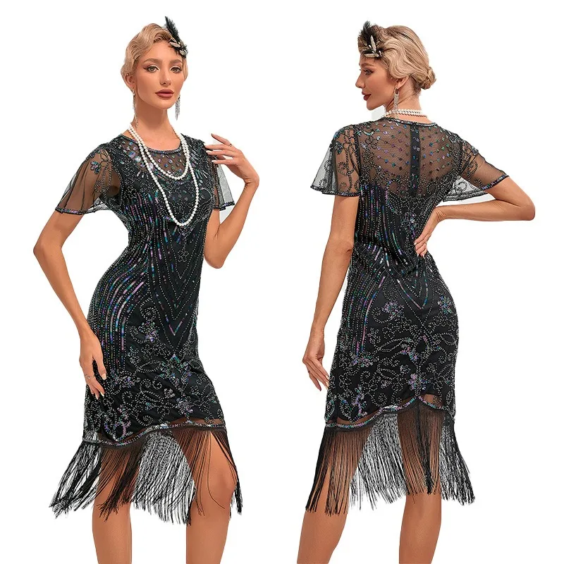 1920S-Retro-Ball-Embroidered-Tassel-Dress-Cocktail-Party-Beaded-Mesh ...