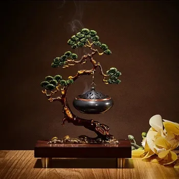 Tearoom backflow incense burner Home Decor Indoor incense holder burner Neo Chinese Living Room decoration Zen incense waterfall