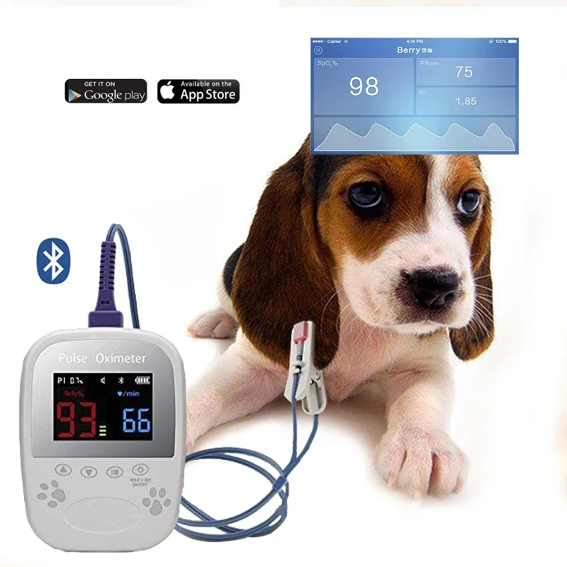 

RTS01Handheld Vet Pulse Oximeter Animal Hospital Use Pulse Oximeter Diagnosis & Injection Small Animal Veterinary for Pet