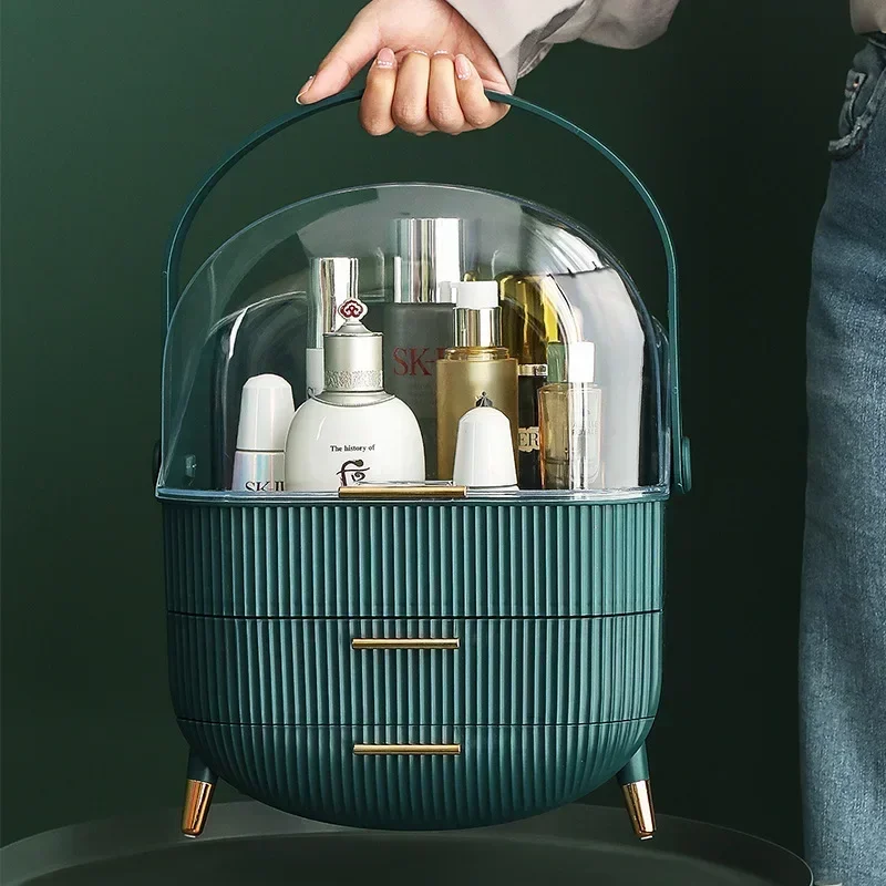 Cosmetic Storage Box Bathroom Big Capacity Waterproof Dustproof Jewelry Makeup Organizer Home Skin Care Make Up Storage Drawer 4