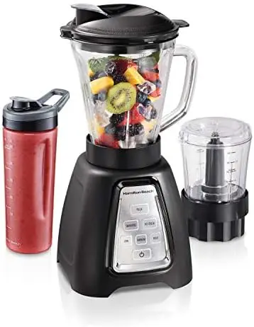

and Food Processor Combo With Auto Programs For Smoothie and Ice Crush, Blend-In Portable Travel Cup, 52oz Glass Jar & 3 Cup Eye