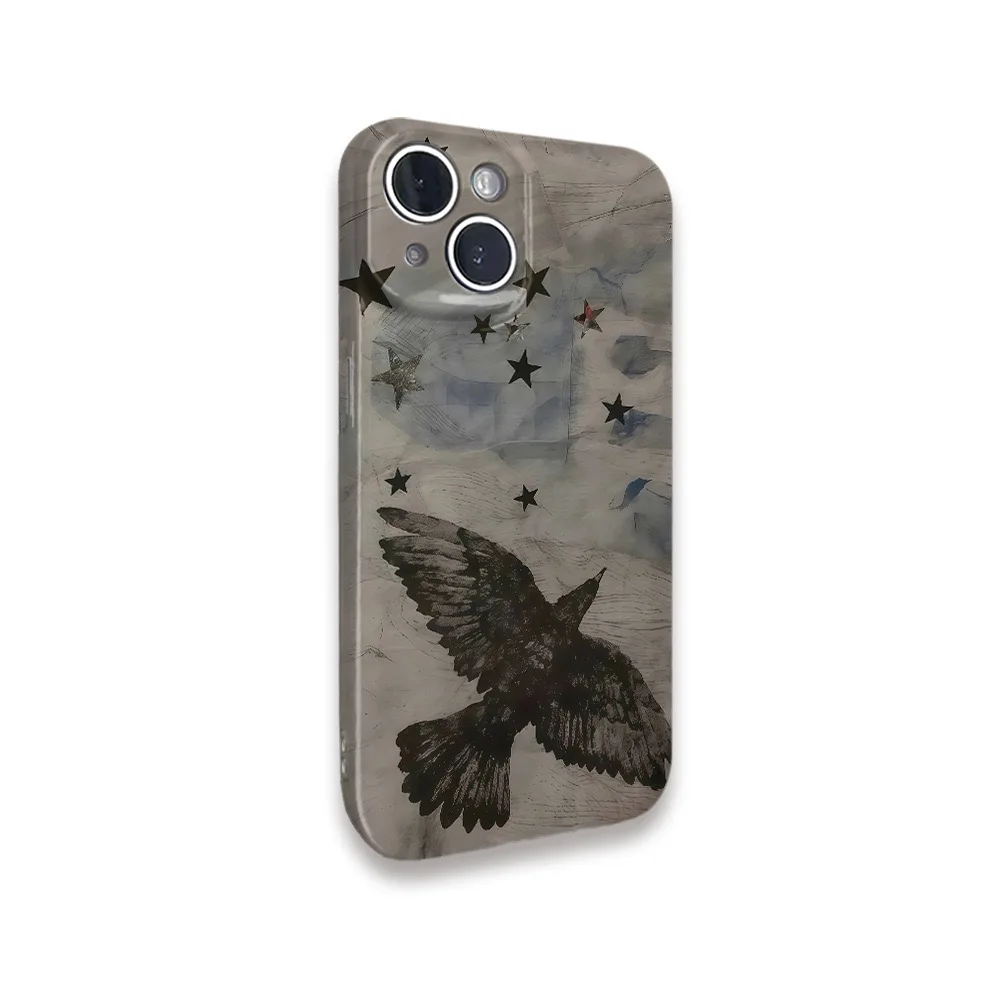 Retro Black Eagle Acrylic & TPU Magnetic Phone Case