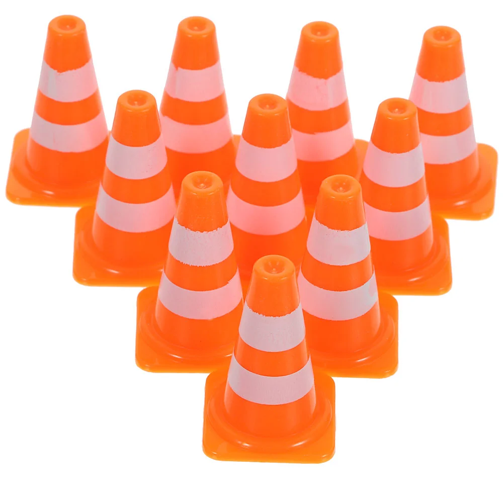 

20/40pcs Mini Traffic Sign Decors Roadblock Signs Toys Miniature Traffic Cone Toys Road Parking Lot Road Signs Barrier Props