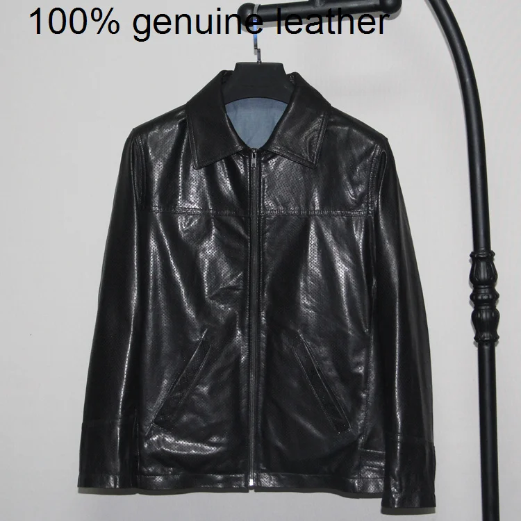 

sheepskin High slim quality jacket.mens sales.$69.99,summer genuine coat.fashion casual leather outwear.quality