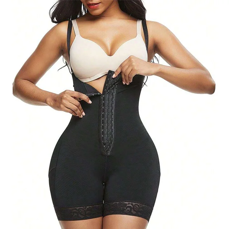 

Fajas Colombianas Shapewear for Women Postpartum Tummy Control Body Shaper Butt Lifter Plus Open Bust Thigh Slimmer Bodysuit