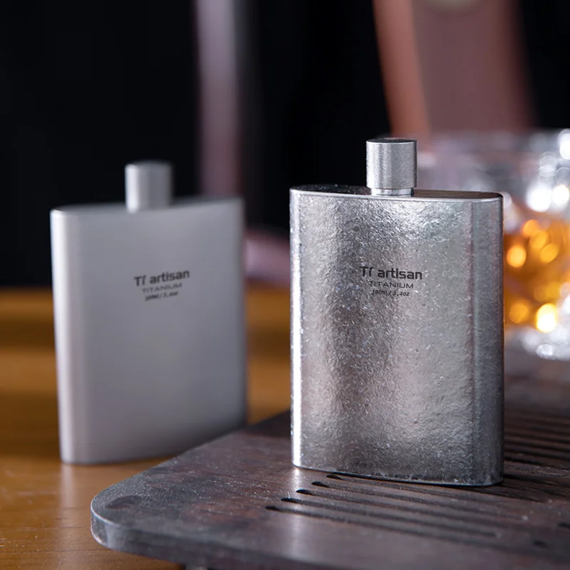 Pure Titanium Mini Wine Flask 4