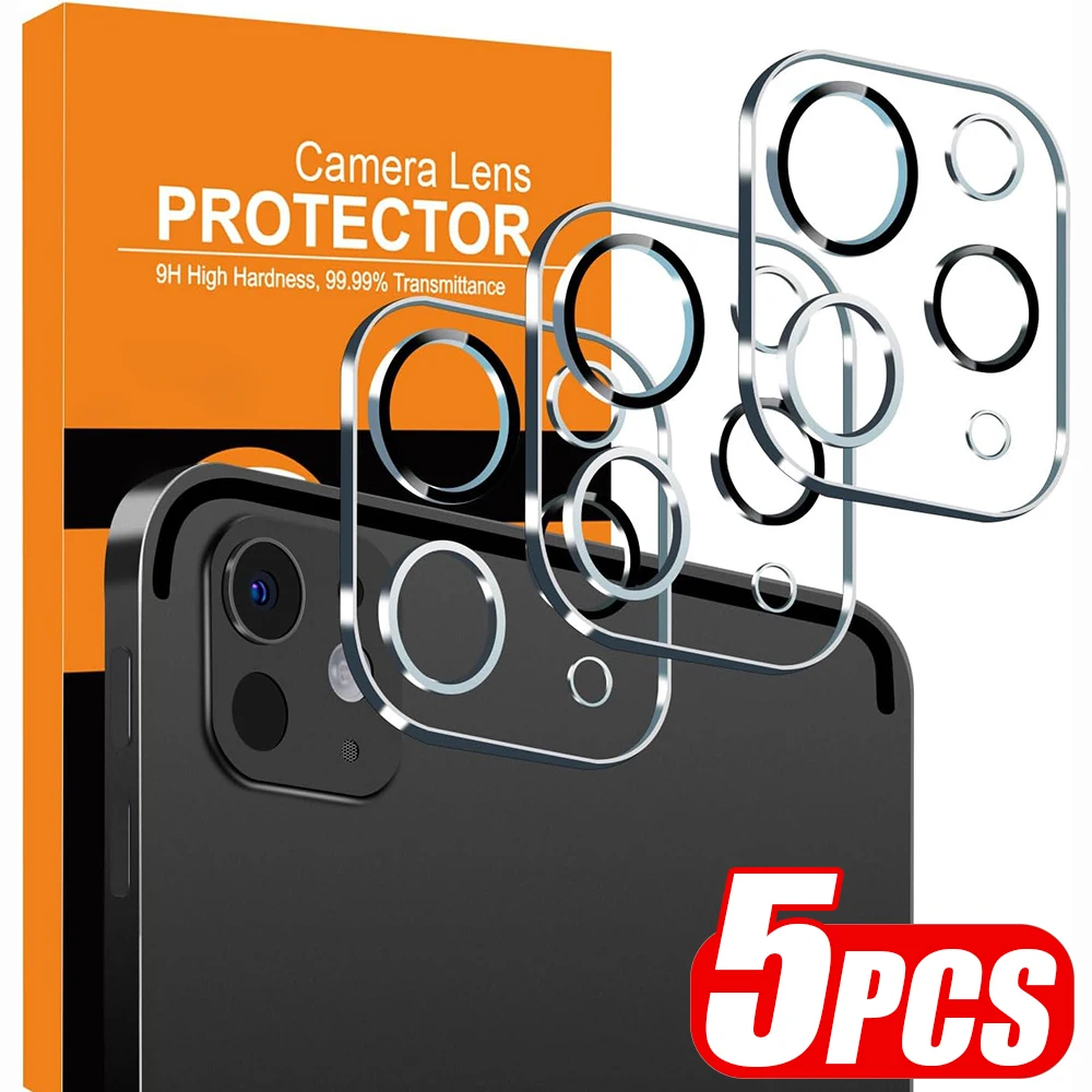 애플 아이패드 프로 2024 11 용 강화 유리 렌즈 필름, 13 인치 HD 투명 스크래치 방지 강화 카메라 화면 보호기, 5-1 개 