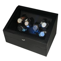 Remontoir de montre pour boîte de montres automatique avec moteur silencieux Usb Led boîte de montre mécanique en cuir PU vitesse Variable 1