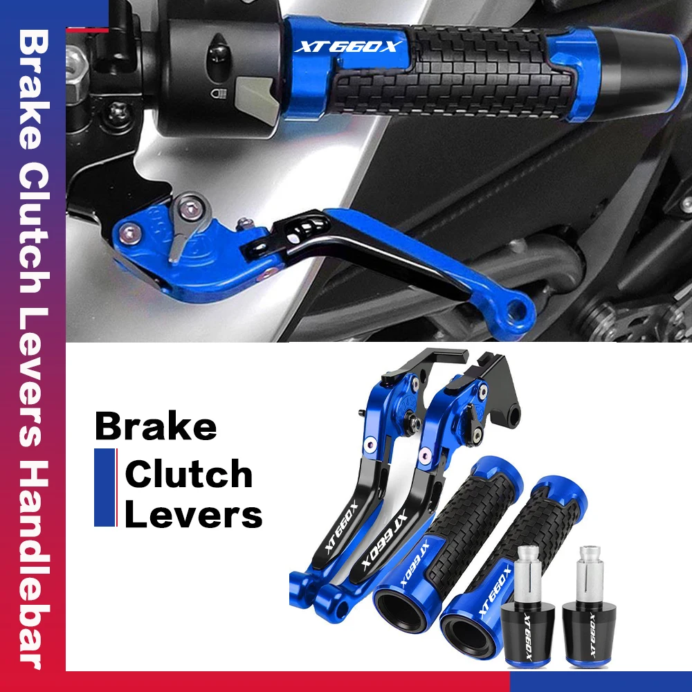 

New Motorcycle Adjustable Brake Clutch Levers Handlebar Knobs Handle Grips Ends For YAMAHA XT660X 2004-2016 2015 2014 2013 2012