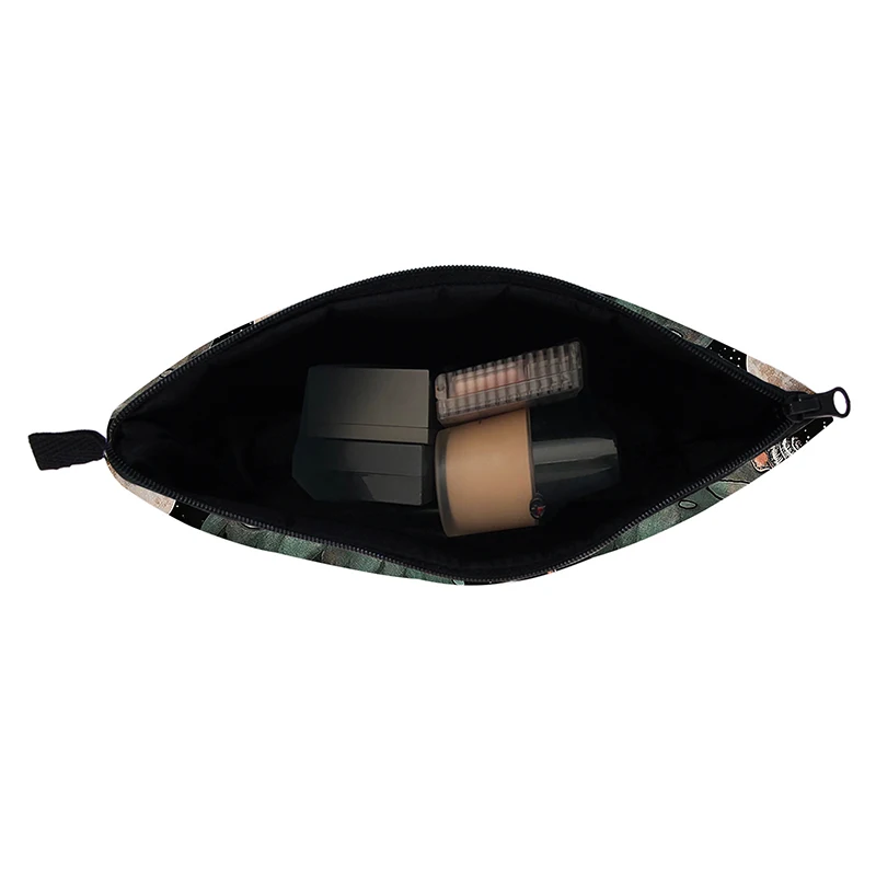 Mushroom Pattern Cosmetic Bag Portable Zipper Makeup Bag Multifunctional Storage Pouch Trendy Toiletry Wash Bag Makeup Bag