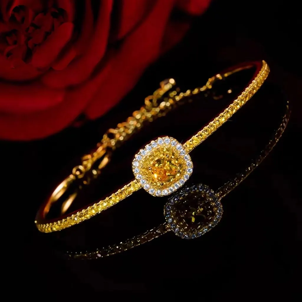 

Блестящие однотонные браслеты из 24-каратного золота, инкрустированные эмблемой, браслет с сахаром, элегантные женские браслеты, модный браслет, ювелирные изделия, подарки