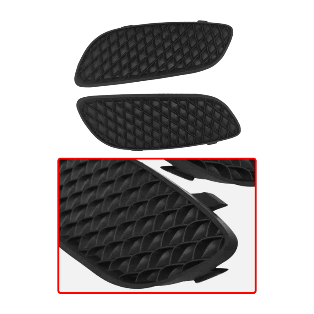 For Mercedes-Benz A-Class W176 2015 1768853622 Front Left Right Bumper Fog Light Grille Cover Trim Black Plastic