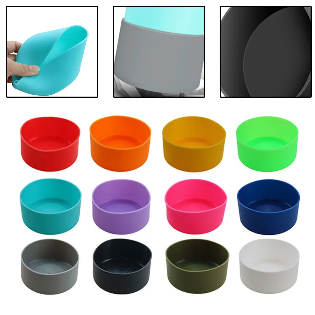 

7.5/9cm Cup Cover Sport Water Bottle Cover Space Pot Silicone Cover Rubber Bottom Pad 32-40oz For Hydro Flask Bottle