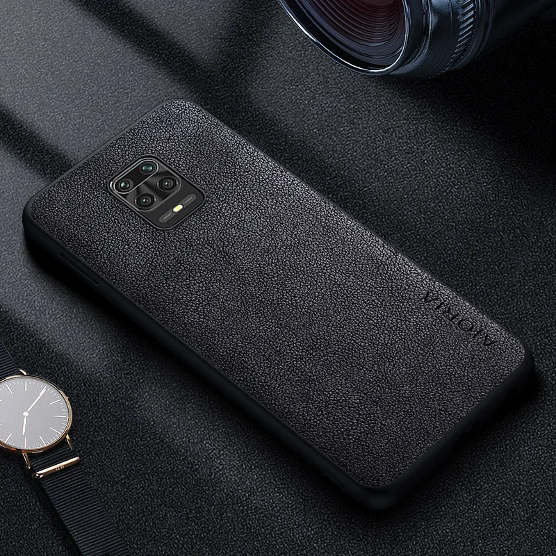 Premium Luxury Leather Retro Business Style Solid Color Phone Case