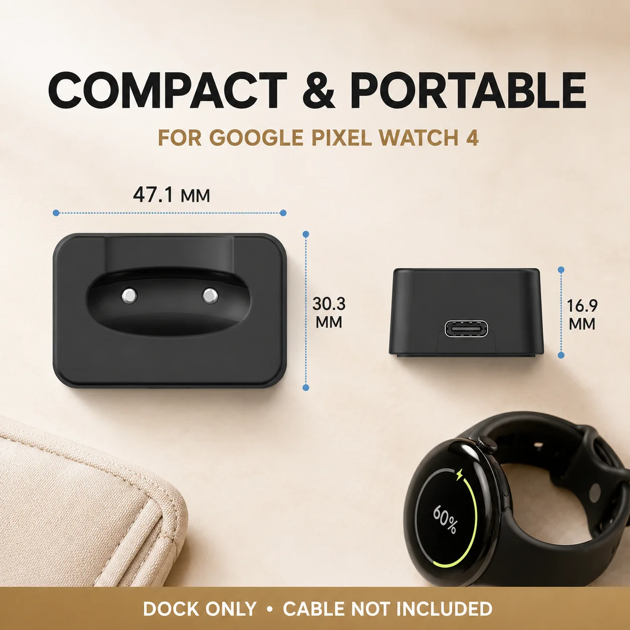 Magnetic Fast-Charging Dock with Type-C Connection