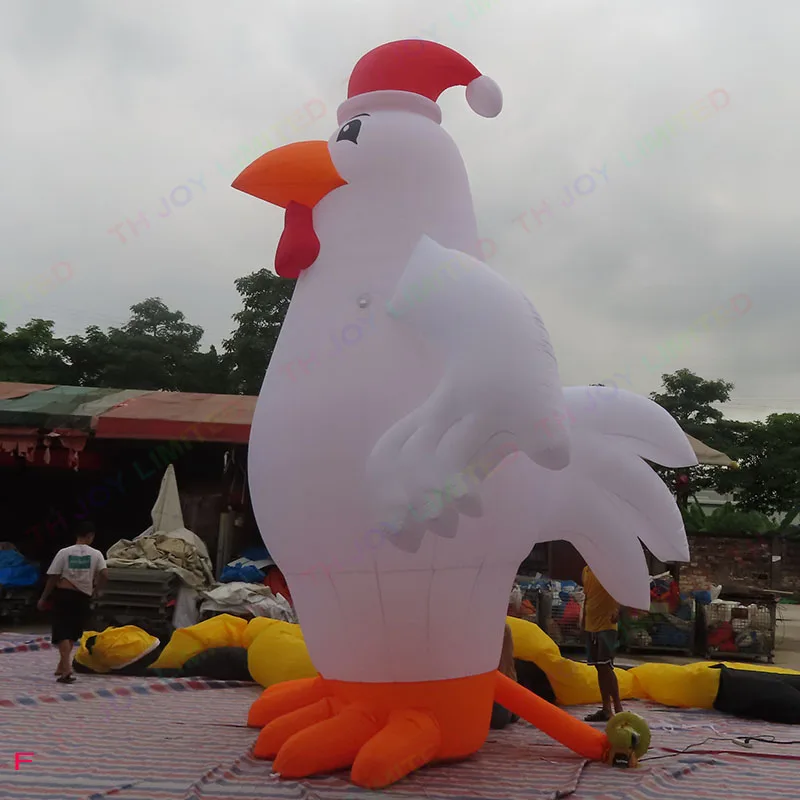 Custom Made Giant Inflatable Chicken For Advertising Animal Mascot