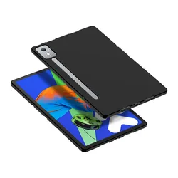 Premium Soft Silicone Airbag Protective Cover for Xiaoxin Pad12.7 2025 (Black)