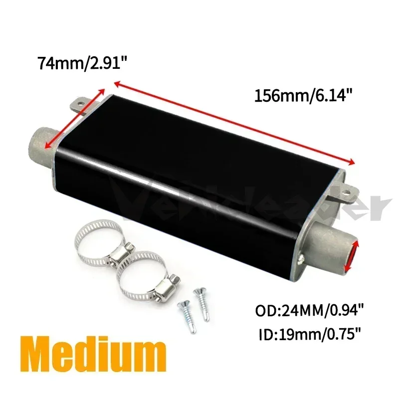 Car Parking Heater Muffler 24mm Exhaust Muffler Heater Exhaust Silencer Pipe Upgraded Clamp Bracket Webasto Eberspache diesel heater exhaust pipe,air diesel heater duct pipe,air diesel heater,diesel heater,heater duct connector,air heater exhaust connector