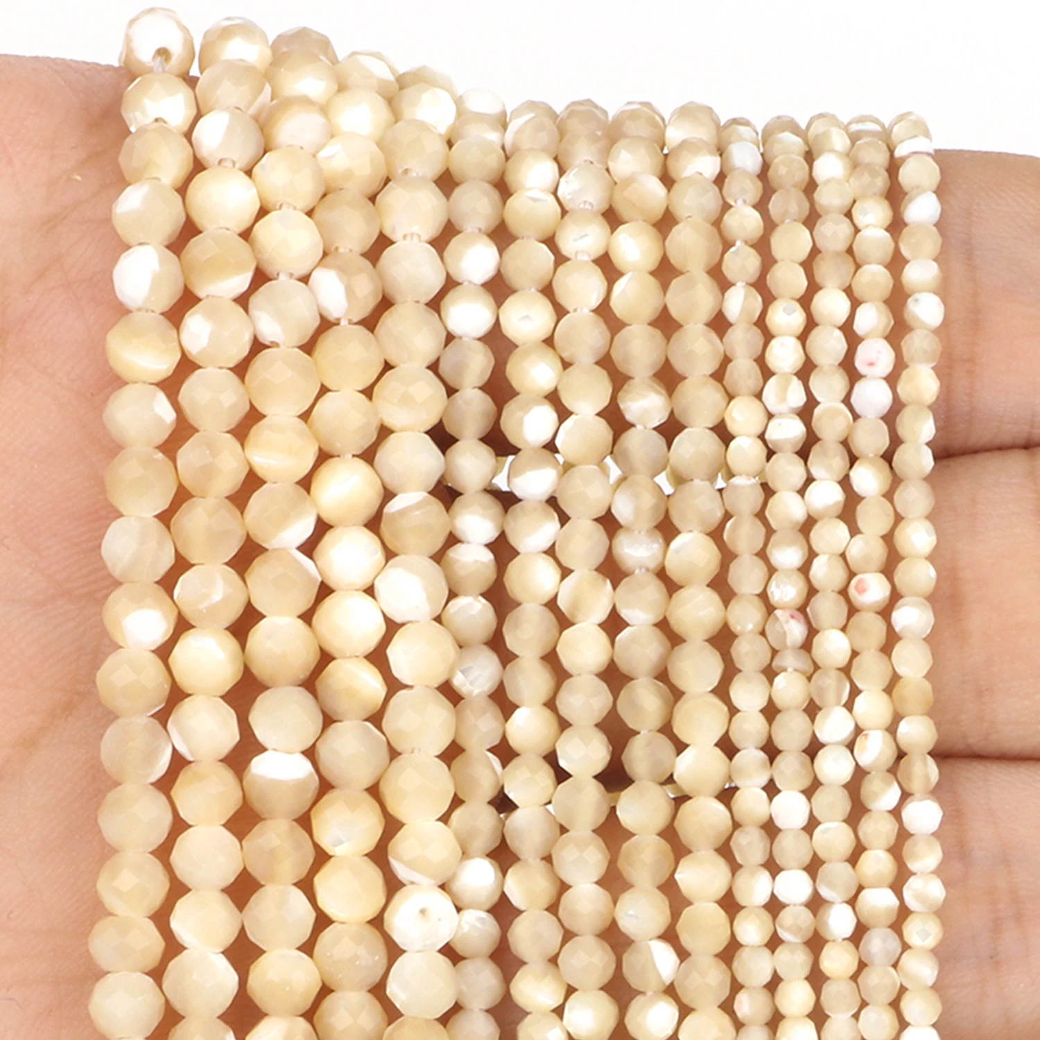 Faceted Yellow Gemstone Spacer Beads 4
