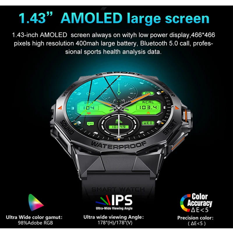 AMOLED K62 Ʈ ġ   ýƮ ̾,  ȭ,  ɹڼ, IP68  Ÿ̸,  Ʈġ, 400mAh