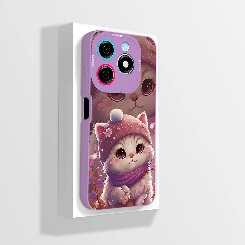 Cute Cartoon Astronaut Square Liquid Silicone Soft Protective Phone Cover in Fun Colors