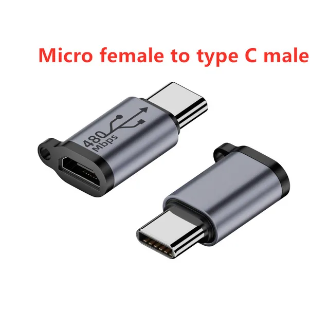 Type C Female to Micro USB/TypeC Female to Mini USB/Micro USB Female to ...
