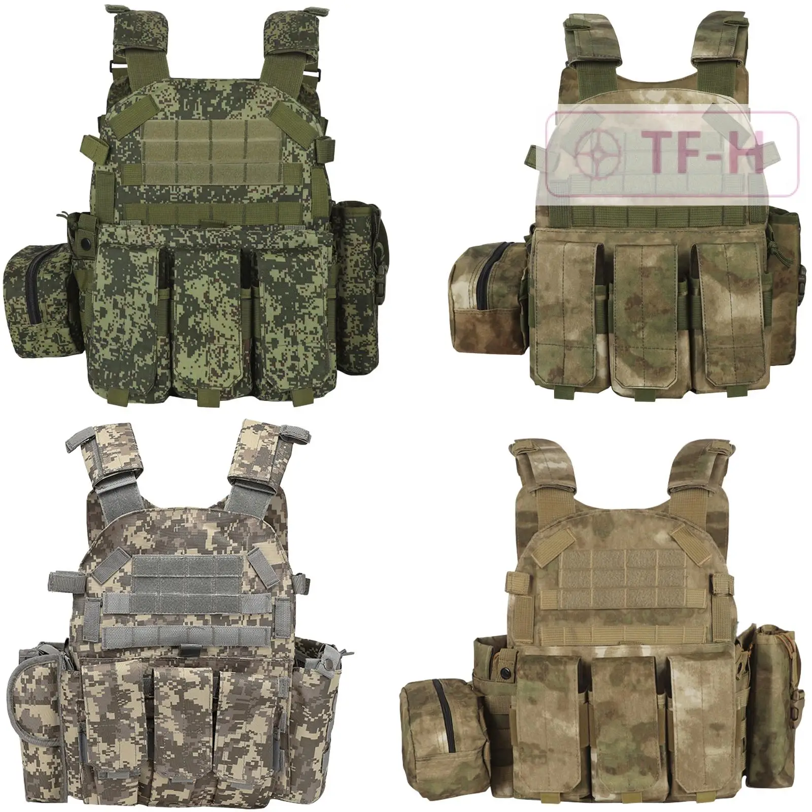 EMR Green Camo Multiple Colors Tactical Vest 6094 Military Combat