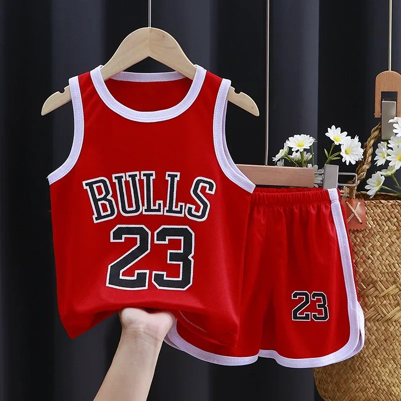 

Baby Boy Clothes Sets Sleeveless Vest + Loose Shorts Quick-drying Sports Basketball Uniform Casual Outerwear Loungewear Outfit